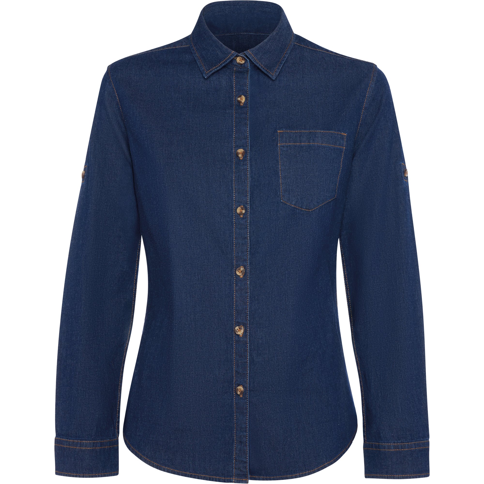 Women’s long-sleeved denim shirt