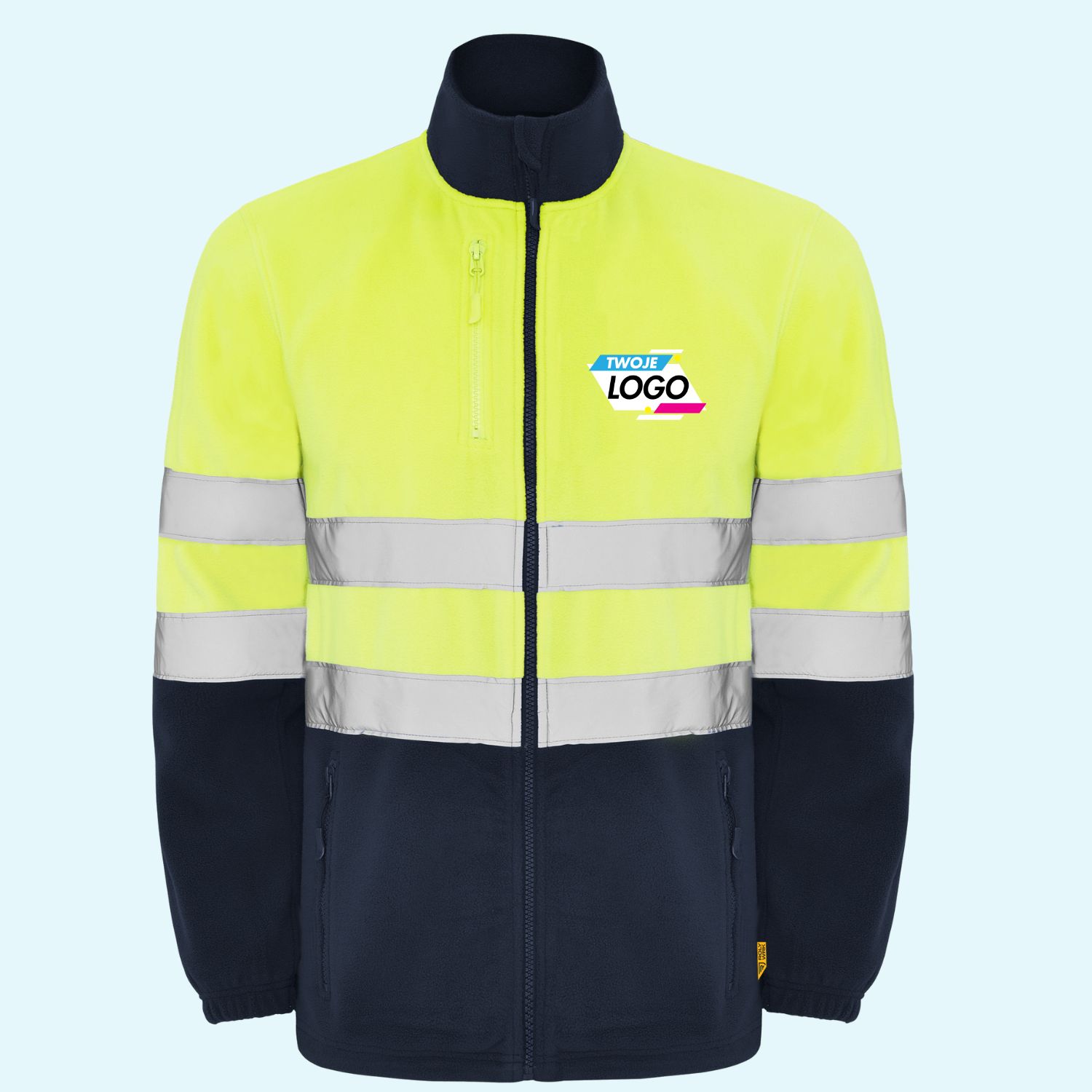 Custom High visibility fleece jacket
